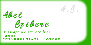 abel czibere business card